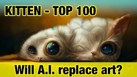 End of an Artist's Career? A.I. drew the Top 100 Kittens! #aiart