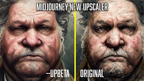 Midjourney *NEW* Beta Upscaler –upbeta – High-res without "Too much" Extra Details!