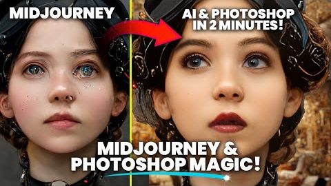 Midjourney & Photoshop – INSANE AI Portrait Transformation in MINUTES!